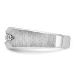 IBGoodman 14k White Gold Men's Polished and Satin 5-Stone 1/2 Carat AA Quality Diamond Ring - Image 5