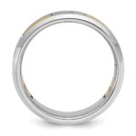 IBGoodman 14k Two-tone 1/6 carat Lab Grown Diamond VS/SI+ G+ Polished and Satin Cut-Out Three Stone Complete Men's Ring - Image 2