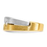14k Two-tone IBGoodman Men's Polished and Satin 1/4 carat Diamond Complete Ring - Image 5