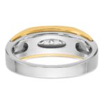 IBGoodman 14k Two-tone Men's Polished 5-Stone 1/4 Carat AA Quality Diamond Ring - Image 7