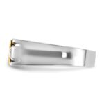 IBGoodman 14k Two-tone Men's Polished Satin and Cut-Out 1/3 Carat AA Quality Diamond Cross Ring - Image 5