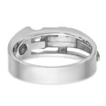 IBGoodman 14k Two-tone Men's Polished Satin and Cut-Out 1/3 Carat AA Quality Diamond Cross Ring - Image 7