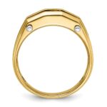 IBGoodman 14k Two-tone 1/2 carat Lab Grown Diamond VS/SI+ G+ Five Stone Complete Polished and Satin Men's Ring - Image 2