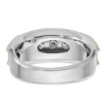 IBGoodman 14k Two-tone 1 carat Lab Grown Diamond VS/SI+ G+ Complete Men's Ring - Image 5