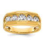 IBGoodman 14k Two-tone Five Stone Polished and Satin Men's Ring Mounting
