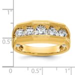 IBGoodman 14k Two-tone Five Stone Polished and Satin Men's Ring Mounting - Image 3