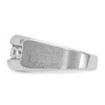 IBGoodman 14k White Gold 1 carat Lab Grown Diamond VS/SI+ G+ Five Stone Complete Polished and Satin Men's Ring - Image 3