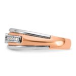14k Two-tone White/Rose Gold IBGoodman Men's 1/5 carat Diamond Complete Ring - Image 5