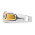 IBGoodman 14k Two-tone Men's Polished 5-Stone 1/2 Carat AA Quality Diamond Ring - Image 3