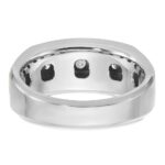 IBGoodman 14k Two-tone Men's Polished 5-Stone 1/2 Carat AA Quality Diamond Ring - Image 5