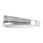 IBGoodman 14k White Gold Polished Satin and Grooved Men's Ring Mounting - Image 6