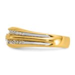 IBGoodman 14k Men's Polished 1/3 Carat AA Quality Diamond Semi-Mount Ring - Image 6