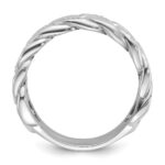 10k White Gold IBGoodman Men's Cuban Link Design Diamond Complete Ring - Image 2