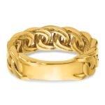 14k IBGoodman Men's Link Design 1/8 carat Diamond Complete Ring - Image 7