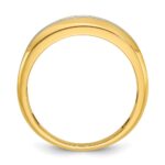 IBGoodman 14k with White Rhodium Men's Polished Two-Row 3/4 Carat AA Quality Diamond Ring - Image 2