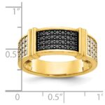 10ky IBGoodman Men's Black and White Diamonds w/ Black RH Complete Ring - Image 3