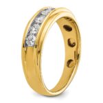 IBGoodman 14k 1 carat Lab Grown Diamond VS/SI+ G+ Seven Stone Complete Polished Men's Ring - Image 6