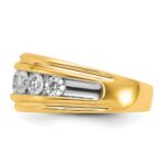 10k IBGoodman Men's Polished and Grooved Ring Mounting - Image 5