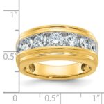 10k IBGoodman Men's Polished and Grooved Ring Mounting - Image 3