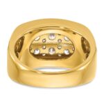 IBGoodman 14k with White Rhodium 2 carat Lab Grown Diamond VS/SI+ G+ Complete Two Row Men's Ring - Image 5