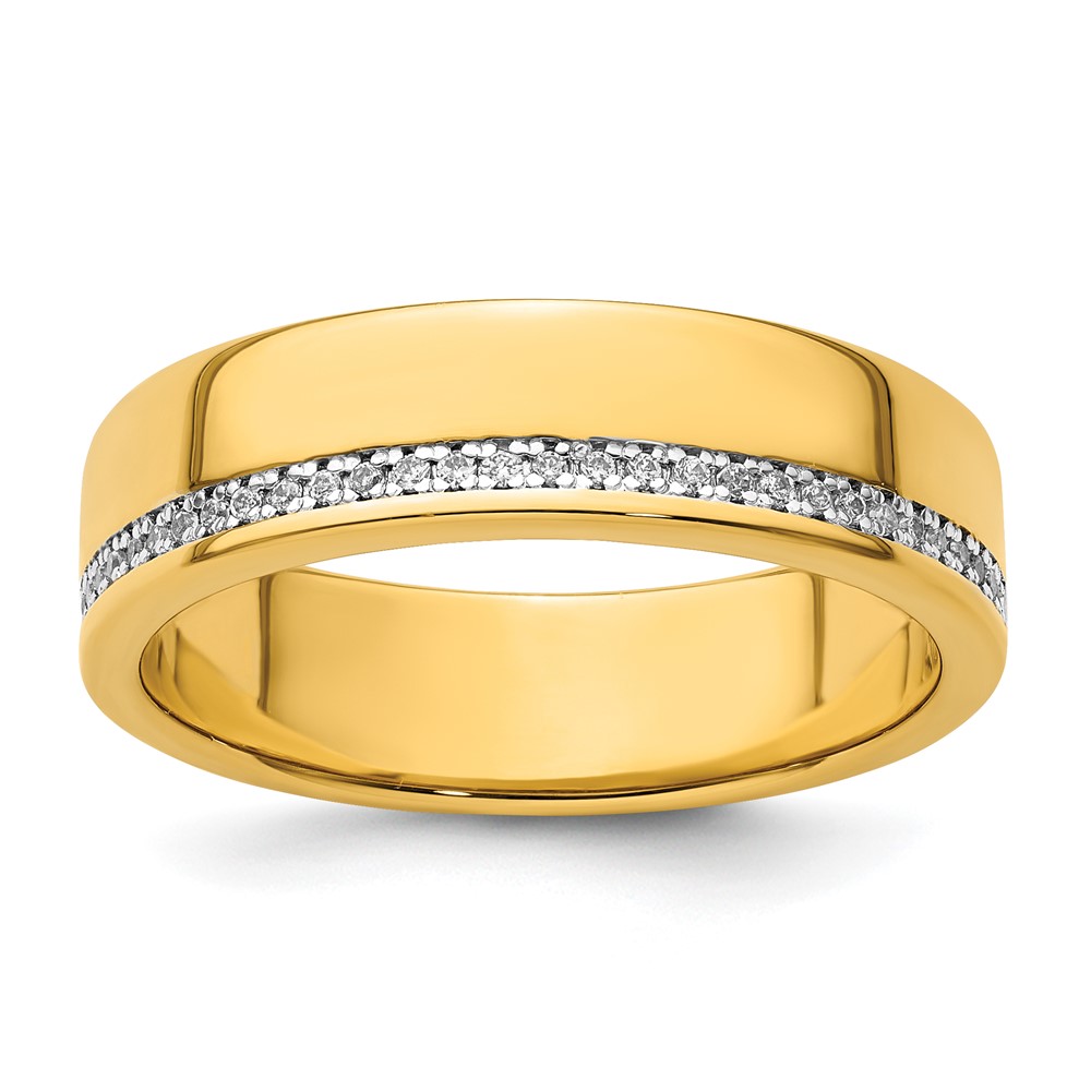 B64256-4YAA.jpg IBGoodman 14k Polished 1/5 Carat AA Quality Diamond Row Ring - Image 1