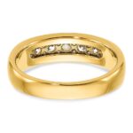 IBGoodman 14k with White Rhodium Men's Polished 1/2 Carat AA Quality Diamond Ring - Image 7