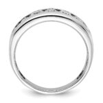 IBGoodman 14k White Gold Men's Polished 1 Carat AA Quality Diamond Ring - Image 2