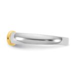 IBGoodman 14k Two-Tone 1/3 carat Lab Grown Diamond VS/SI+ G+ Complete Ladies Wedding Band - Image 3