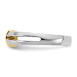 IBGoodman 14k Two-Tone 1/2 carat Lab Grown Diamond VS/SI+ G+ Complete Men's Wedding Band - Image 3