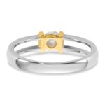 IBGoodman 14k Two-Tone 1/3 carat Lab Grown Diamond VS/SI+ G+ Complete Ladies Wedding Band - Image 5