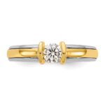 IBGoodman 14k Two-Tone 1/3 carat Lab Grown Diamond VS/SI+ G+ Complete Ladies Wedding Band - Image 4