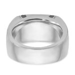 14k White Gold IBGoodman Men's Onyx and Diamond Ring Mounting - Image 7