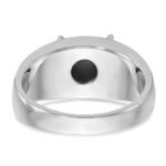 14k White Gold IBGoodman Men's Gemstone Ring Mounting - Image 7