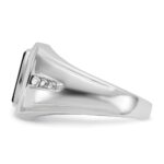 14k White Gold IBGoodman Men's Onyx and Diamond Ring Mounting - Image 5