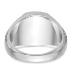 14k White Gold IBGoodman Men's Onyx and 1/8 carat Diamond Complete Ring - Image 7