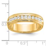 IBGoodman 10k Men's Polished and Milgrain 11-Stone 1/2 Carat A Quality Diamond Ring - Image 2
