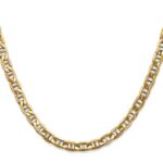 14K 5.5mm Semi-Solid Anchor with Lobster Clasp Chain - Image 2