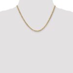 14K 3.35mm Semi-Solid Curb with Lobster Clasp Chain - Image 4