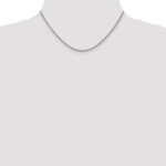 14K White Gold 2mm Semi-Solid 3-Wire Wheat with Lobster Clasp Chain - Image 4