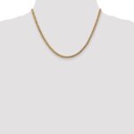14K 3mm Semi-Solid Franco with Fancy Lobster Clasp Chain - Image 4