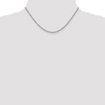14K White Gold 1.5mm Semi-Solid Round Box with Lobster Clasp Chain - Image 4