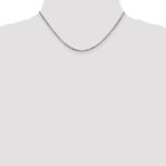 14K White Gold 1.75mm Semi-Solid Round Box with Lobster Clasp Chain - Image 4