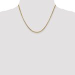 14K 2.45mm Semi-Solid Round Box with Lobster Clasp Chain - Image 4