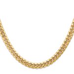 14K 6.75mm Semi-Solid Miami Cuban with Lobster Clasp Chain - Image 2