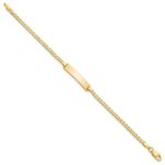 14k Polished Solid Chain/Solid Plate Flat Curb Link 22.5x4.5mm Plate 5.Baby/Child ID Bracelet - Image 2