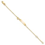 14K Polished ID with Heart Childrens Bracelet - Image 2