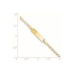 14k Polished Solid Chain/Solid Plate Fancy Link 16x5mm Plate 6 inch Baby/Child ID Bracelet - Image 4