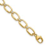 14k 1/2 carat Lab Grown Diamond VS/SI+ G+ Complete Oval Link 6.75 inch with .25 inch extension Bracelet