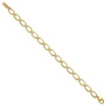 14k 1/2 carat Lab Grown Diamond VS/SI+ G+ Complete Oval Link 6.75 inch with .25 inch extension Bracelet - Image 2