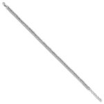 14k White Gold 2 7/8 carat Lab Grown Diamond VS/SI+ G+ Complete Double Strand 7.25 inch with 1 inch extension Bracelet - Image 2
